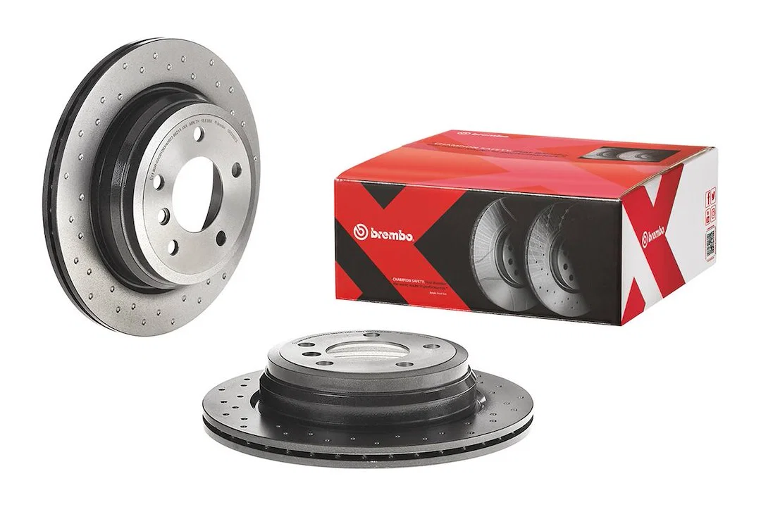 09B3382XC02 – BREMBO Brake Rotor, Vented Cross Drilled One Piece Design Wheel Bolt Pattern 5 x 120 Millimeter 300 Mil...